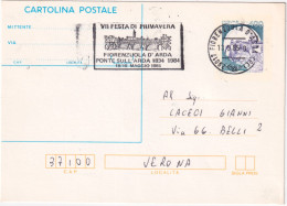 1985-FIORENZUOLA D ARDA VII^FESTA PRIMAVERA (13.5) Su Cartolina Postale - 1981-90: Marcophilia