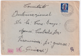 1944-Imperiale Sopr. RSI Lire 1,25 (495) Isolato Su Busta Povegliano (26.9) Per  - Storia Postale