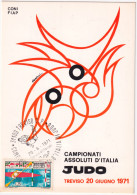 1971-TREVISO CAMP. ASSOLUTI ITALIANI Di JUDO (20.6) Annullo Speciale Su Cartolin - 1971-80: Marcophilia