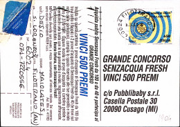 1990-COPPA MONDO CALCIO Italia 1990 Lire 650 Svezia Isolato Su Cartolina - 1981-90: Marcofilia