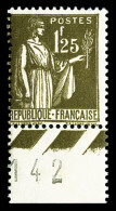 ** N°287, Paix, 1F25 Olive, Frais, TB  Qualité: **  Cote: 215 Euros - Unused Stamps