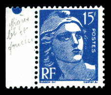 ** N°886e, 15f Gandon: Faux Pour Servir. SUP. R. (certificat)  Qualité: **  Cote: 850 Euros - Unused Stamps