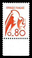 ** N°1841A, Non émis, 80c Béquet Rouge-clair. SUP. R.R (certificat)  Qualité: **  Cote: 2250 Euros - Unused Stamps