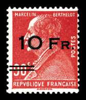 ** N°3, Berthelot 10F Sur 90c Rouge Surchargé à Bord Du Paquebot 'Ile De France', Frais, SUP (signé Calves/certificats)  - 1927-1959 Ungebraucht