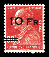 ** N°3b, Berthelot, 10F Sur 90c Rouge, Surcharge Espacée, Centrage Parfait, Fraîcheur Postale, SUP. R. (certificat)  Qua - 1927-1959 Ungebraucht