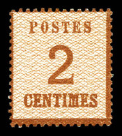 ** N°2b, 2c Brun-rouge, Burelage Renversé, Fraîcheur Postale. SUP (certificat)  Qualité: ** - Unused Stamps