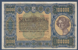 HONGRIE - 100000 Korona 1923 - Ungarn