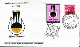 1973-India Mostra Filatelica Indipex Fdc - FDC