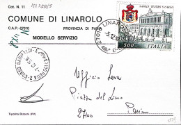 1987-TEATRO S. CARLO Napoli Lire 500 Su Cartolina Linarolo (5.12) - Música