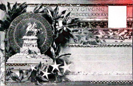 1896-CP Inaugurazione Monumento Vittorio Emanuele Prova Colore In Ardesia - Patrióticos