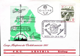 1961-Austria Conferenza Europea Ministri Trasporti Fdc - FDC
