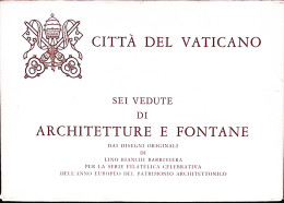 Vaticano-1977 Patrimonio Architettonico Serie Completa 6 Cartoline Postali Lire  - Otros & Sin Clasificación