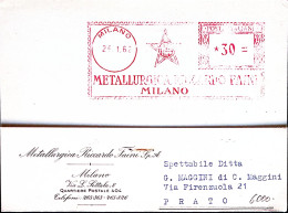 1962-Metallurgica Riccardo Faini Milano Annullo Affrancatrice (rossa) Milano (26 - Maschinenstempel (EMA)