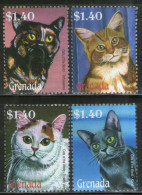 Grenada 2008 Cats Of World Pet Animals Sc 3684 4v MNH # 590 - Katten