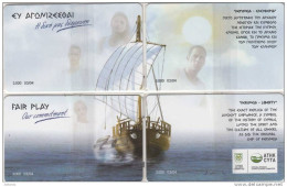 CYPRUS(chip) - Puzzle Of 4 Cards, Boat "KERYNEIA", Tirage 3000, 03/04, Mint - Puzzles