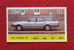 SPAIN ANTIGUO CROMO DE CROMOS DIDEC OLD COLLECTIBLE CARD CHROME CHROMO COCHE CAR VOITURE AUTO FORD GRANADA SW AUTOMÓVIL. - Sonstige & Ohne Zuordnung