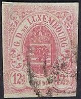 Luxembourg - Luxemburg - Timbres -  1859    12,5c.    Geprüft : FSPL    Michel 7   VC. 200,- - 1859-1880 Armarios