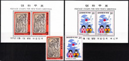 KOREA SOUTH 1977 Chinese New Year Of The Horse. Complete 2v & 2 S/sheet, MNH - Chines. Neujahr