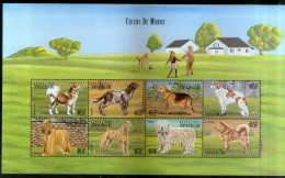 Central African Rep. 1999 Dogs Pet Animals Sc 1284 Sheetlet MNH # 19158 - Dogs