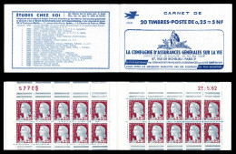 ** N°1263-C3, Série 10-62, Cie Grles Sur La Vie Et EU, Variété Piquage à Cheval, Timbres Avec 3 Barres Au Lieu De 2, Dat - Anciens : 1906-1965