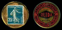 ** Timbres Monnaie N°140, Olida, Jambons-Conserves, 25 Centimes Semeuse, TTB  Qualité: ** - Nuevos