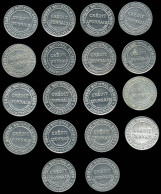 N Timbres Monnaie CREDIT LYONNAIS: 18 Timbres Avec Fond Et Numéros Différents. TB  Qualité: N - Ongebruikt