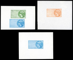 (*) Taxe De Luxe: Médaillon De Tasset, Portrait à Droite: 4 épreuves De Couleurs Différentes. SUP. R. (certificat)  Qual - Mint/Hinged