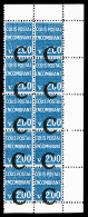 ** N°118, 2F Bleu, Surcharge à Cheval Sur Bloc De 10 Exemplaires, Fraîcheur Postale. SUP (signé/certificat)  Qualité: ** - Mint/Hinged