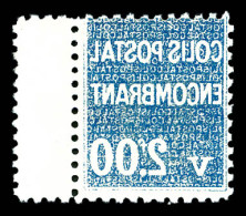 ** N°145, 2f Bleu Surchargé 'D', Impression Recto-verso. TB  Qualité: ** - Mint/Hinged