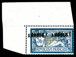 ** N°123-CI 2a, 5F Bleu Et Chamois, Variété Double Surcharge 'ANNULE ANNULE', Cdf. TTB  Qualité: **  Cote: 800 Euros - Lehrkurse