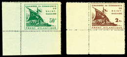 (*) N°8/9, Paire St Nazaire De 1945, Cdf, TTB  Qualité: (*)  Cote: 370 Euros - War Stamps