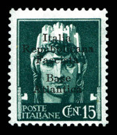 ** Occupation Italienne De Bordeaux N°2, 15c. Vert-gris, Tirage 50 Exemplaires, Excellent Centrage, Fraîcheur Postale, S - War Stamps