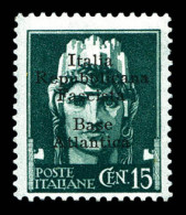 ** Occupation Italienne De Bordeaux N°2, 15c. Vert-gris, Tirage 50 Exemplaires, Excellent Centrage, Fraîcheur Postale, S - Oorlogszegels