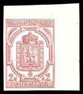 ** N°3, 2c Rose Carminé, Coin De Feuille, Fraîcheur Postale. SUP. R.R. (signé Calves/Brun/certificats)  Qualité: ** - Periódicos