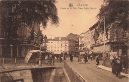 BELGIQUE - Charleroi - Entrée De La Ville - Place Emile Buissel - Animé - Carte Postale Ancienne - Charleroi