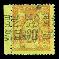 (*) N°6a, 20c Brique Sur Vert Surchargé Horizontalement 4 Lignes Du 26 FEVRIER, Bord De Feuille, Léger Défaut. TTB (sign - 1893-1947