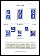 ** Pa 8, Palissy Type II Outremer: Ensemble De 18 Variétés TB  Qualité: ** - Proofs, Unissued, Experimental Vignettes