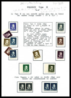 ** Pa 8/44, Palissy Type II, 16 Exemplaires Différents TB  Qualité: ** - Proofs, Unissued, Experimental Vignettes