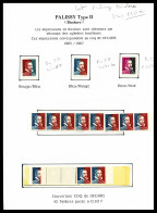 ** Pa 27/31, Palissy Type 2 Bicolore: 21 Exemplaires TB  Qualité: ** - Proefdrukken, , Niet-uitgegeven, Experimentele Vignetten