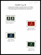 ** Pa 46, 47 Et 48, Palissy Type III, 18 Exemplaires Différents. TB  Qualité: ** - Proefdrukken, , Niet-uitgegeven, Experimentele Vignetten
