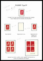 ** Pa 50/52, PALISSY Type IV, Les 8 Valeurs TB  Qualité: **  Cote: 200 Euros - Probedrucke, Nicht Ausgegeben, Experimentelle Vignetten