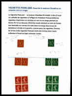 ** Po 2/3: Poincaré Rouge Et Vert, 3 Exemplaires De Chaque. TB  Qualité: **  Cote: 390 Euros - Prove, Non Emessi, Vignette Sperimentali