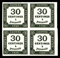 ** N°6, 30c Noir En Bloc De Quatre (léger Pli De Gomme Sur 2 Exemplaires), Fraîcheur Postale. TTB (signé/certificat)  Qu - 1859-1959 Postfris