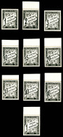 (*) Tirages Sur Bristol, N° 10, 11, 12, 15, 16, 17, 18, 19, 21 Et 22. TTB (certificat)  Qualité: (*)  Cote: 3500 Euros - 1859-1959 Mint/hinged