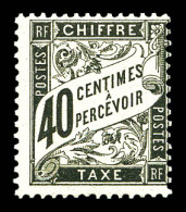 ** N°19, 40c Noir. TTB  Qualité: ** - 1859-1959 Mint/hinged