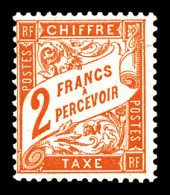** N°41, 2F Rouge-orange. SUP (certificat)  Qualité: **  Cote: 800 Euros - 1859-1959 Mint/hinged