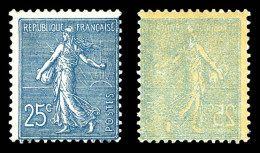 ** N°132d, 25c Bleu: Impression Recto-verso, SUP  Qualité: **  Cote: 350 Euros - Ungebraucht