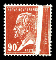 ** N°178, 90c Pasteur, Pli Accordéon. SUP. R. (signé Calves/certificat)  Qualité: ** - Unused Stamps