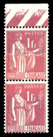 ** N°369, 1F Paix, Impression Sur Raccord En Paire Bdf (1ex*). TTB  Qualité: ** - Unused Stamps