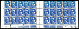 ** N°886i, 15F Gandon, Impression Sur Raccord En Bloc De 30 Exemplaires Bas De Feuille Datée Du 30.1.52. SUP (certificat - Unused Stamps